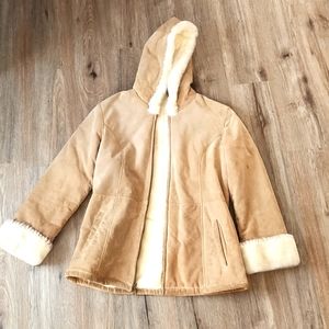 wilson leather fur coat